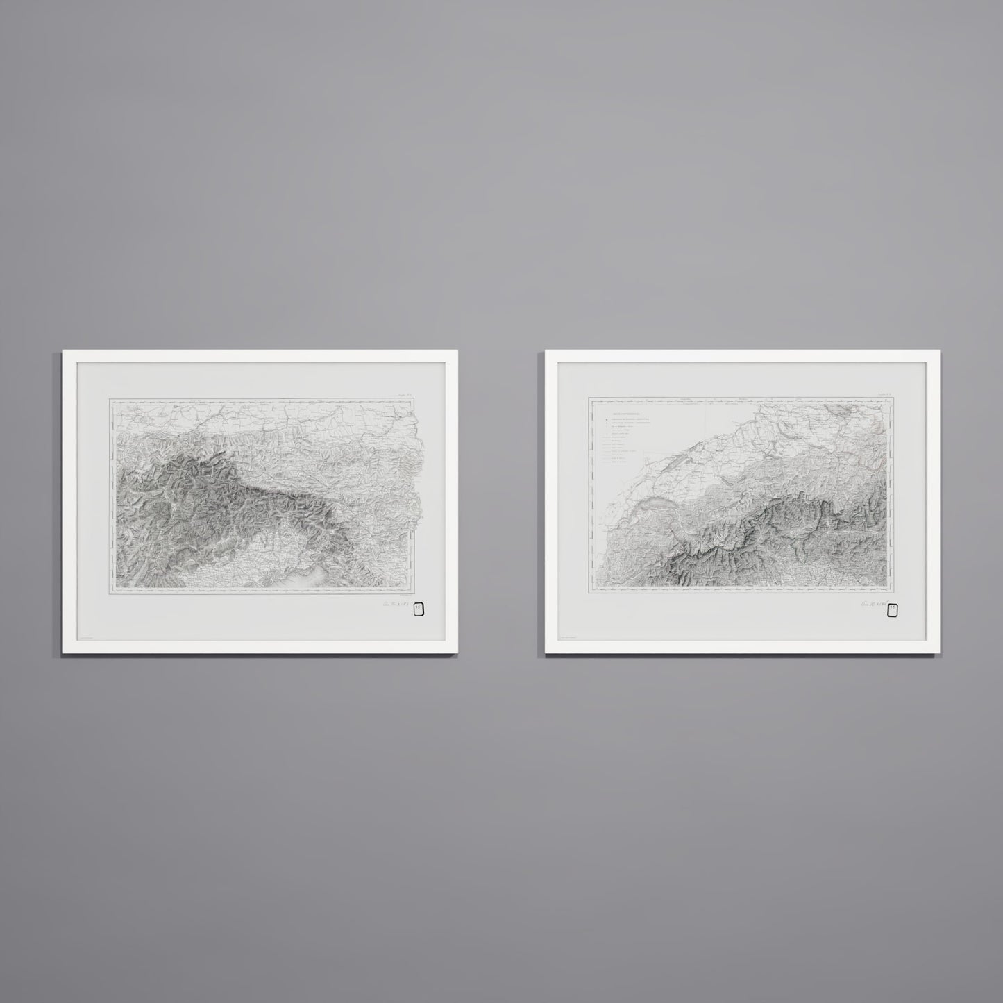 Alpi Italiano Diptych - 18x24h White Frame