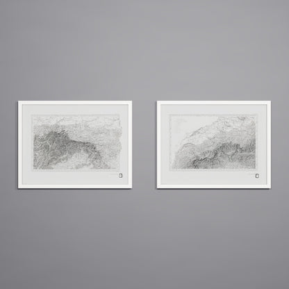 Alpi Italiano Diptych - 18x24h White Frame