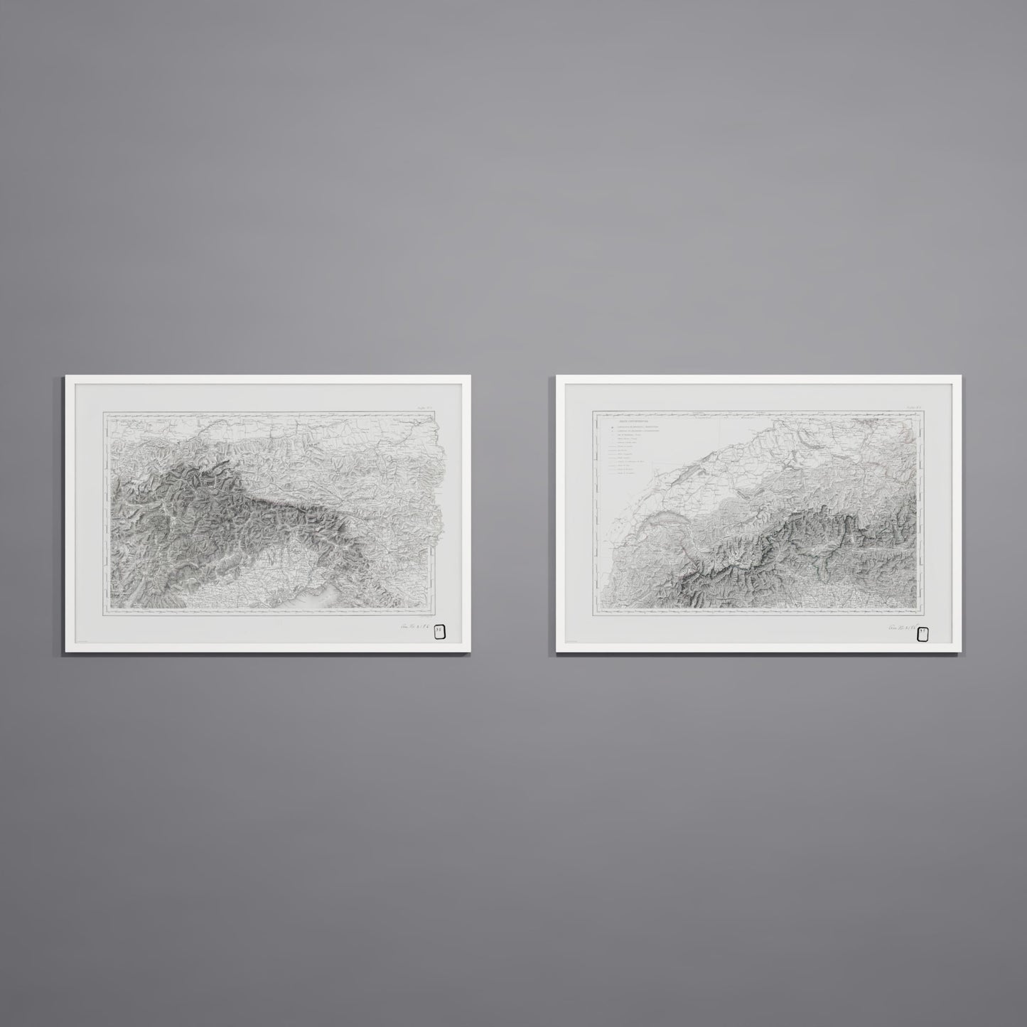 Alpi Italiano Diptych - 24x36h White Frame
