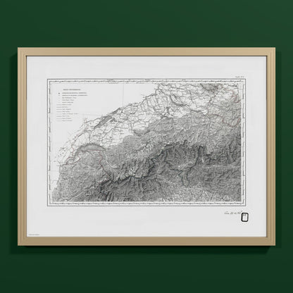 Alpi Italiano OVEST - M (45x60 cm / 18x24″) Natural Frame