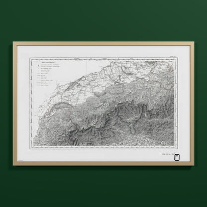 Alpi Italiano OVEST - L (60x90 cm / 24x36″) Natural Frame