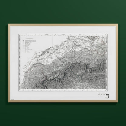 Alpi Italiano OVEST - XL (70x100 cm / 28x40″) Natural Frame