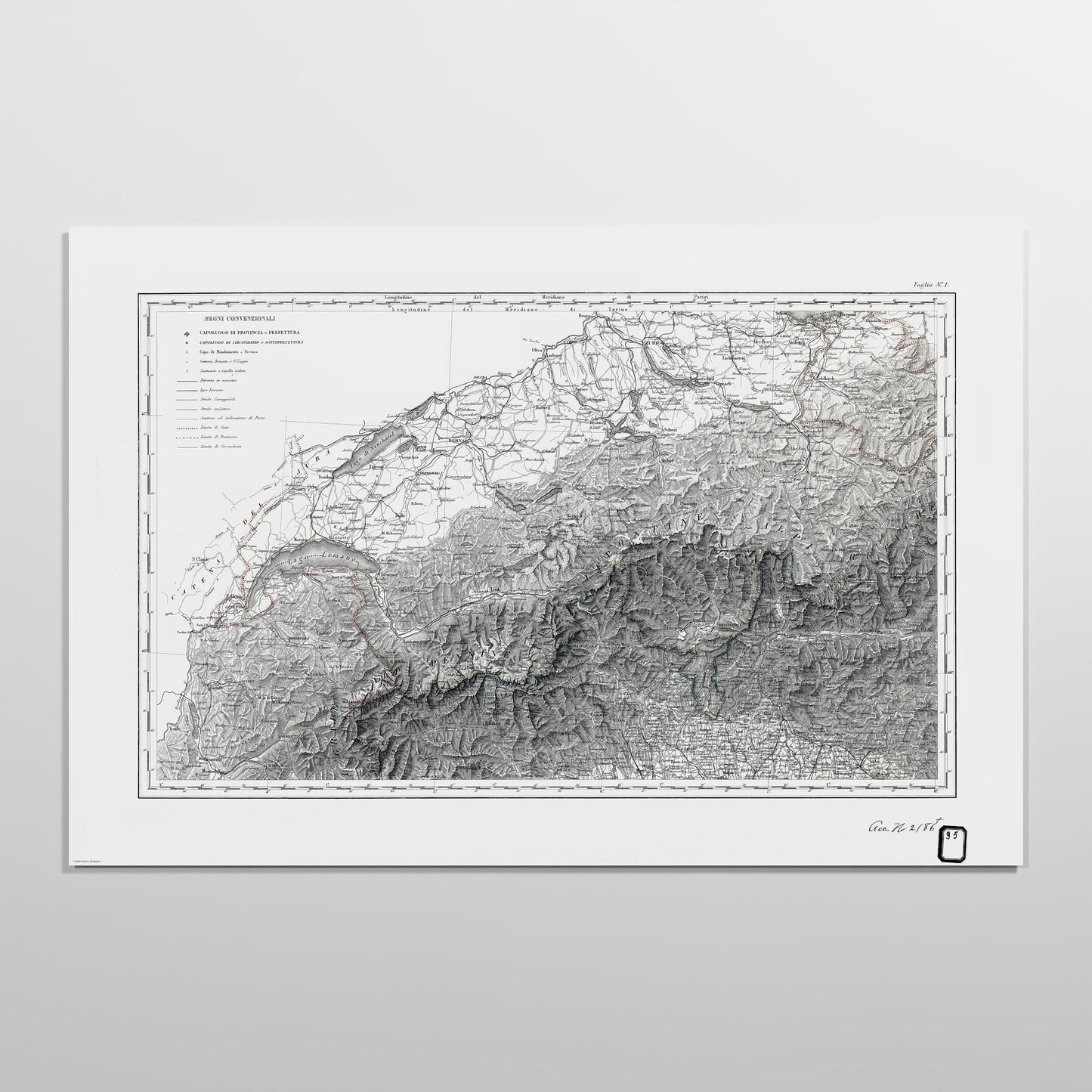 Alpi Italiano OVEST - L (60x90 cm / 24x36″) Print Only