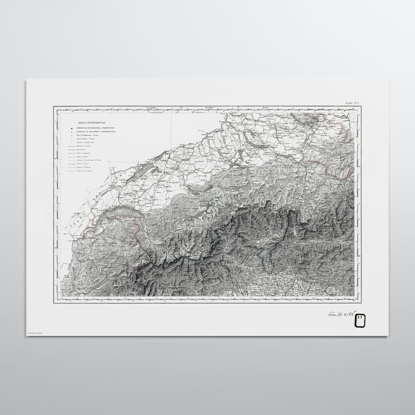 Alpi Italiano OVEST - XL (A0 (84.1 x 118.9 cm)) Print Only
