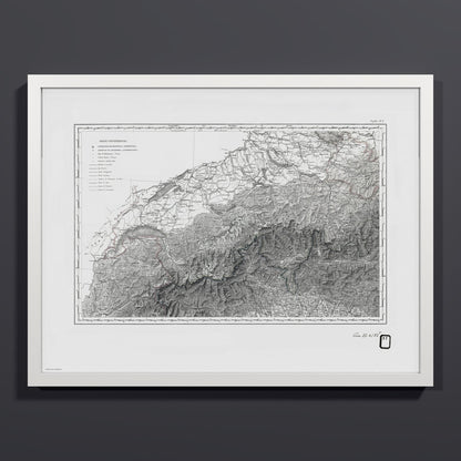 Alpi Italiano OVEST - M (45x60 cm / 18x24″) White Frame