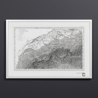 Alpi Italiano OVEST - L (60x90 cm / 24x36″) White Frame
