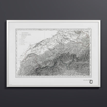 Alpi Italiano OVEST - XL (70x100 cm / 28x40″) White Frame
