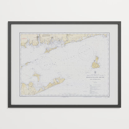 Block Island Sound and Approaches 1934 - L (60x80 cm / 24x32″) Black Frame