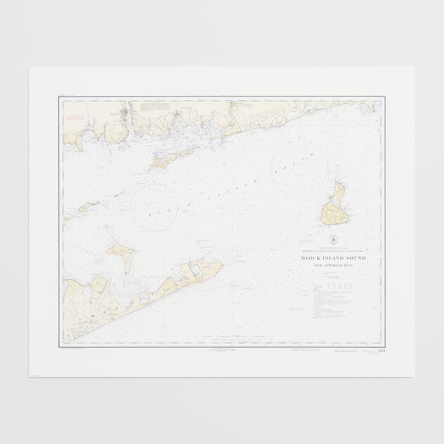 Block Island Sound and Approaches 1934 - S (40x50 cm / 16x20″) Print Only