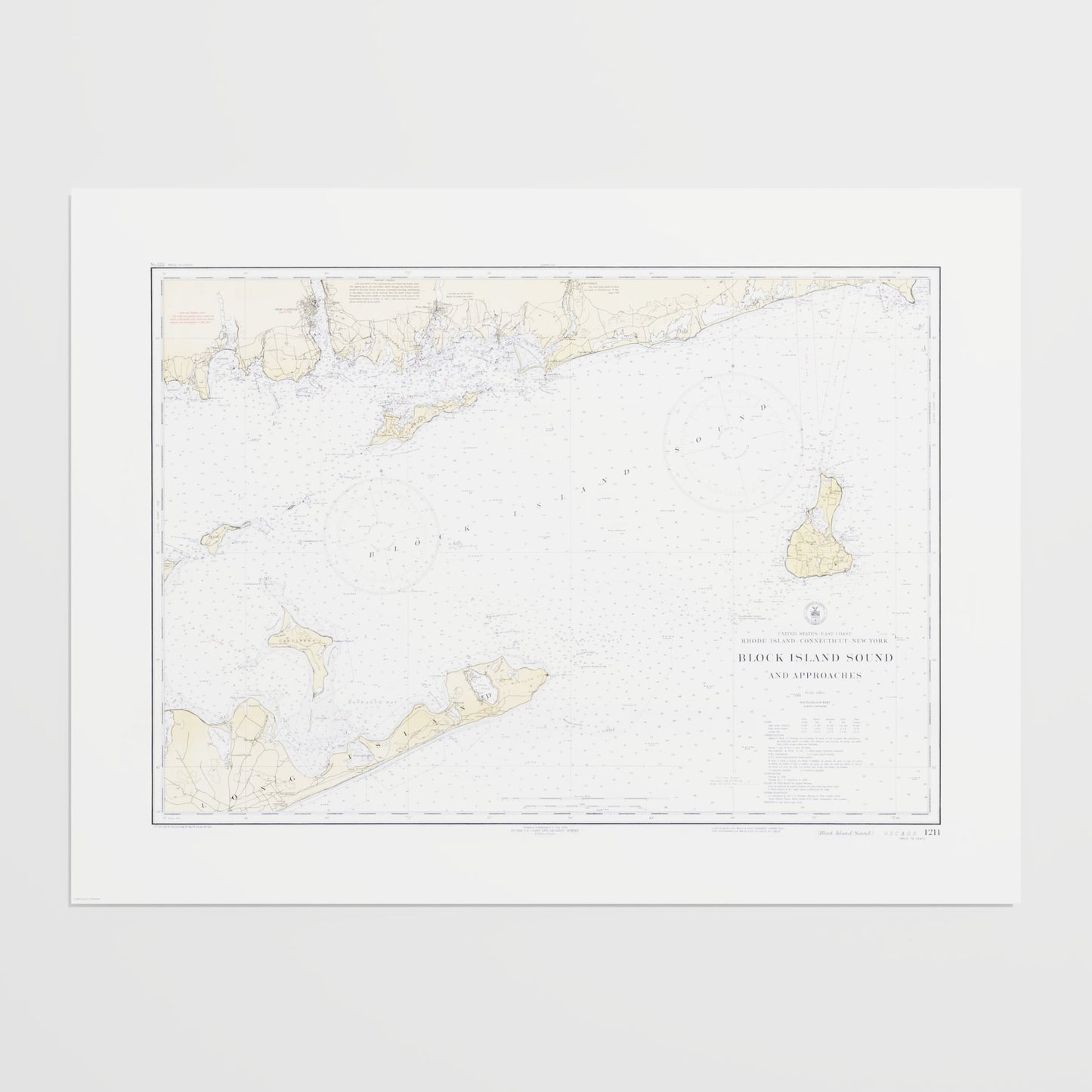 Block Island Sound and Approaches 1934 - M (45x60 cm / 18x24″) Print Only