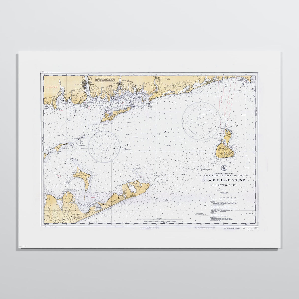 Block Island Sound and Approaches 1934 - M (45x60 cm / 18x24″) Print Only