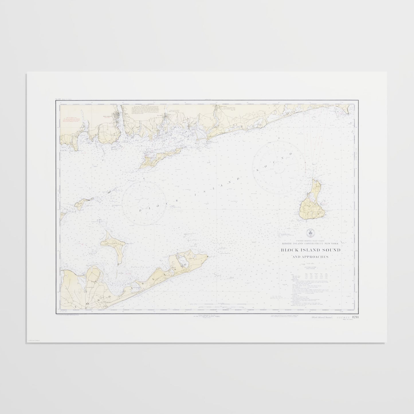 Block Island Sound and Approaches 1934 - L (60x80 cm / 24x32″) Print Only