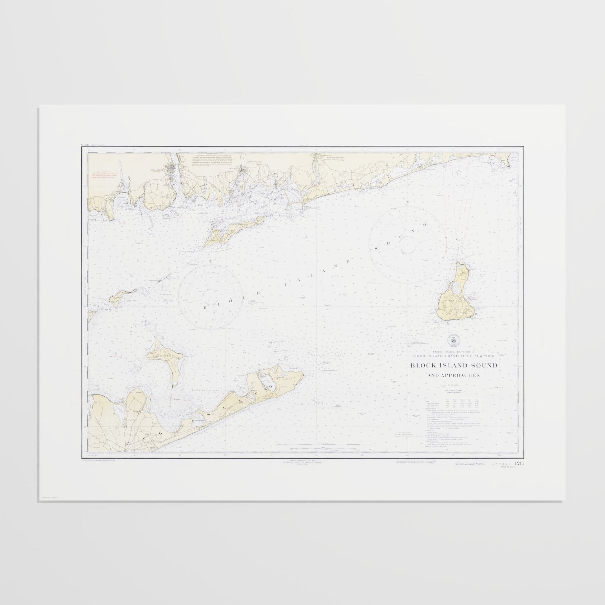 Block Island Sound and Approaches 1934 - L (60x80 cm / 24x32″) Print Only