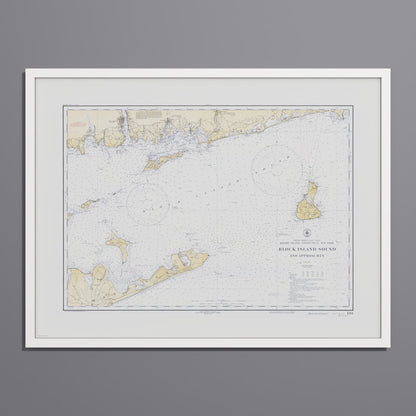Block Island Sound and Approaches 1934 - L (60x80 cm / 24x32″) White Frame