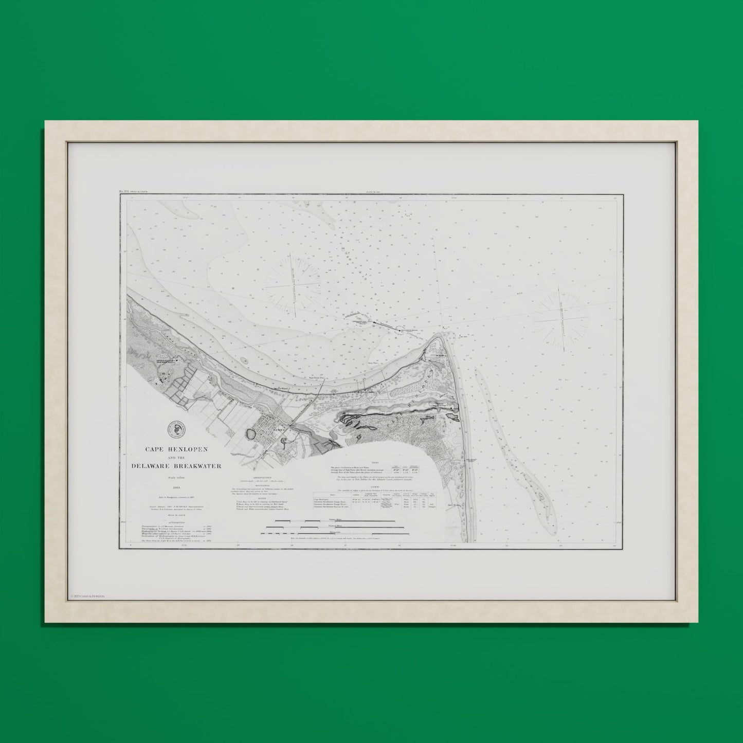 Cape Henlopen & the Delaware Breakwater 1883 - undefined Print Only