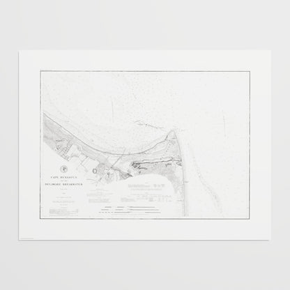 Cape Henlopen & the Delaware Breakwater 1883 - undefined Print Only