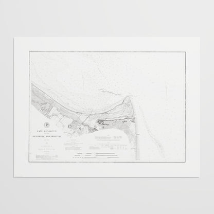 Cape Henlopen & the Delaware Breakwater 1883 - undefined Print Only