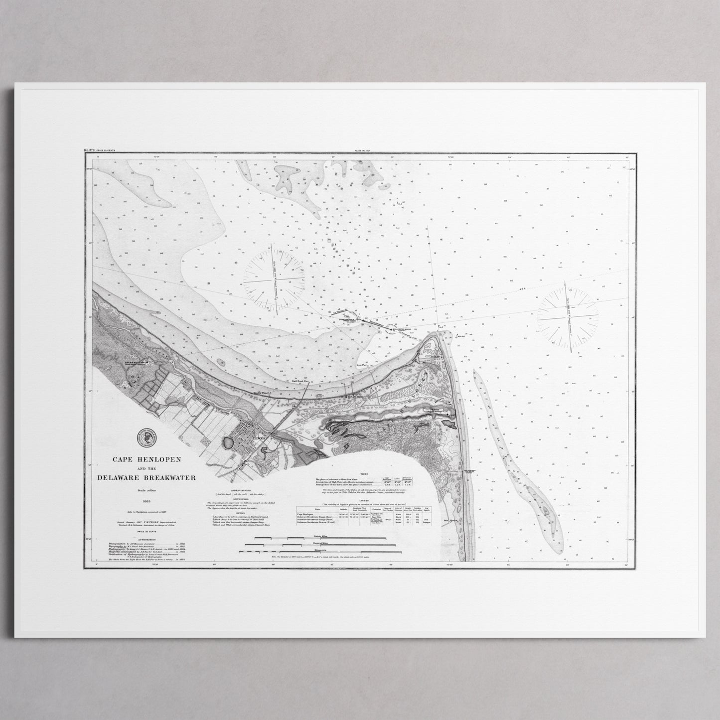Cape Henlopen & the Delaware Breakwater 1883