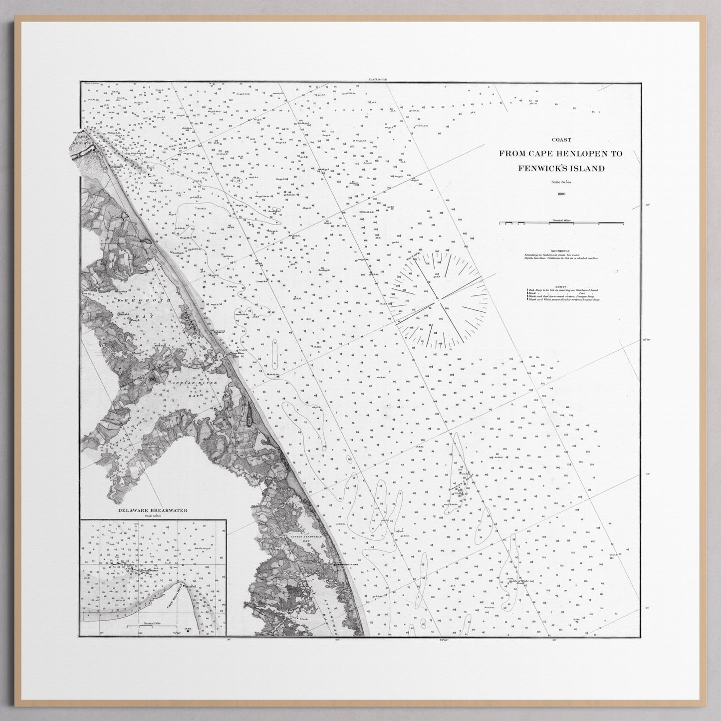 Cape Henlopen to Fenwicks Island 1880