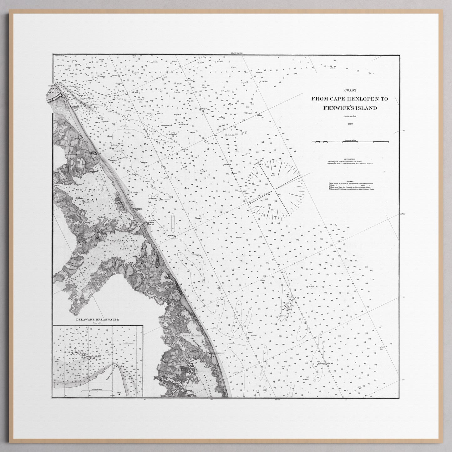 Cape Henlopen to Fenwicks Island 1880
