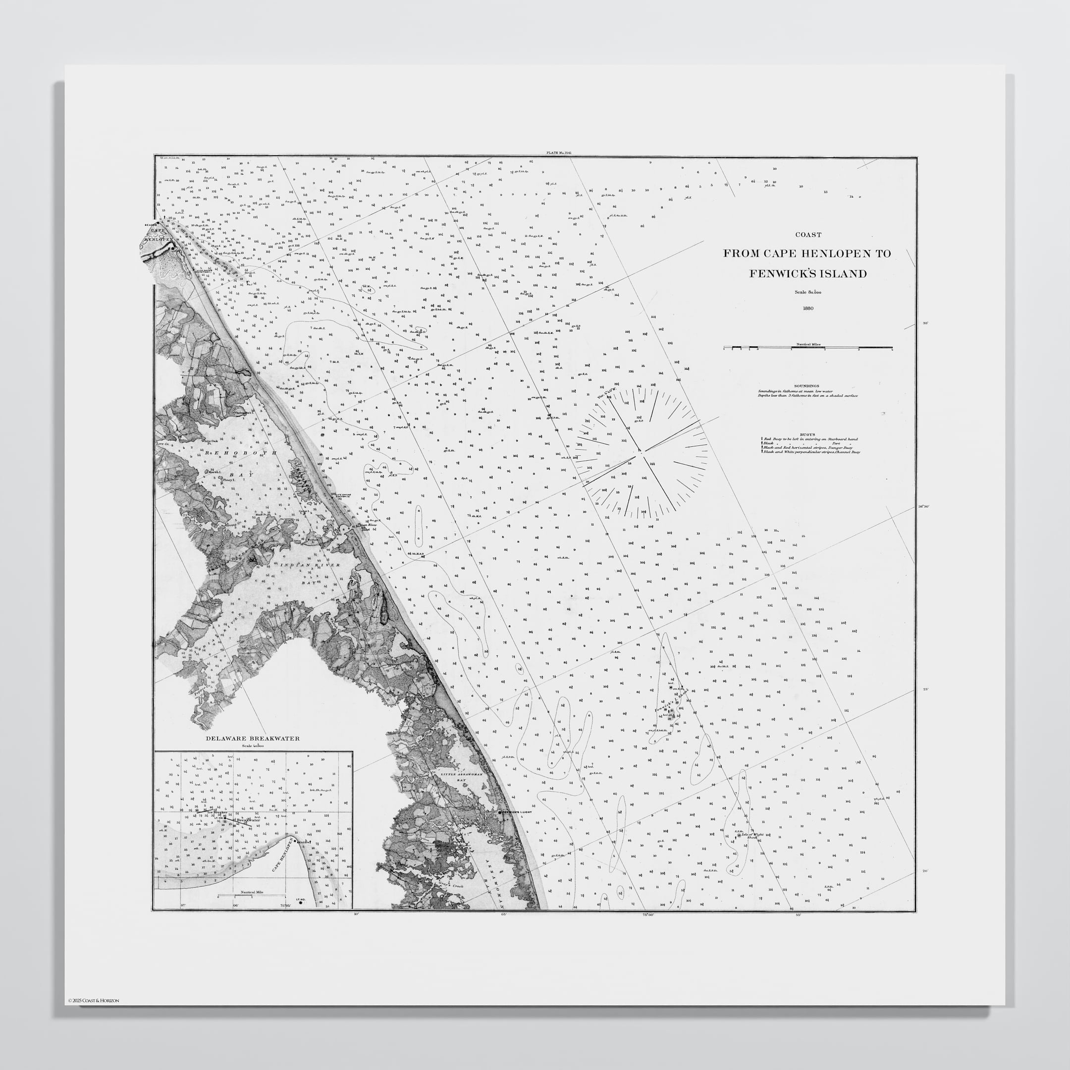 Cape Henlopen to Fenwicks Island 1880