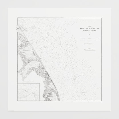 Cape Henlopen to Fenwicks Island 1880 - S (40x40 cm / 16x16″) Print Only