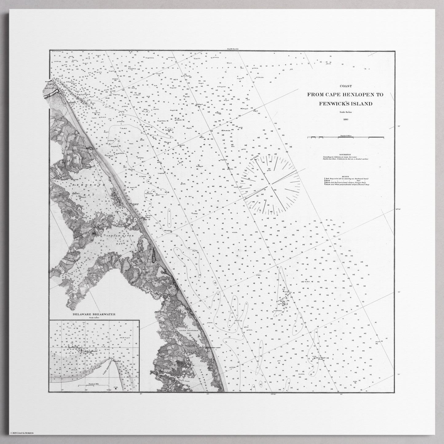 Cape Henlopen to Fenwicks Island 1880