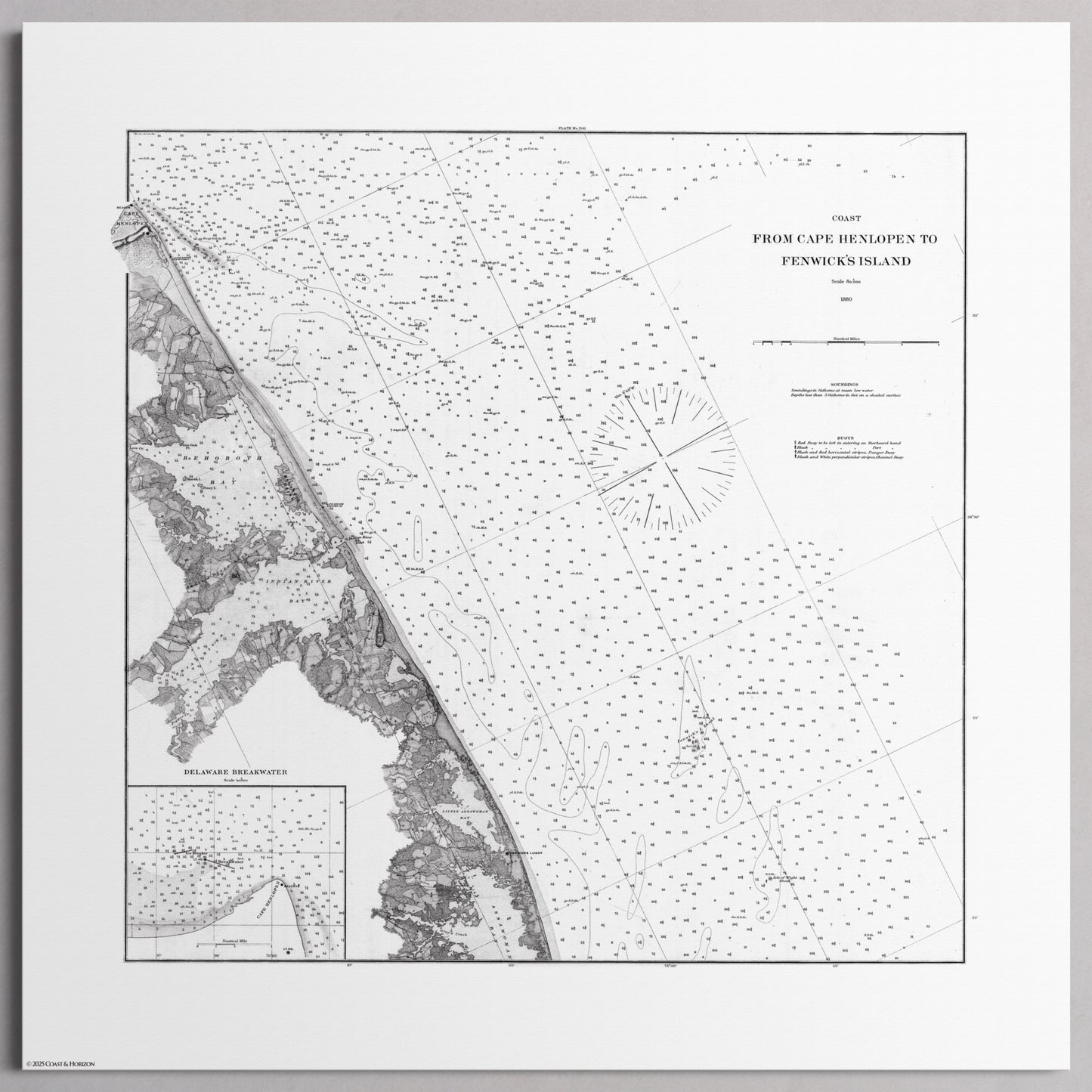 Cape Henlopen to Fenwicks Island 1880