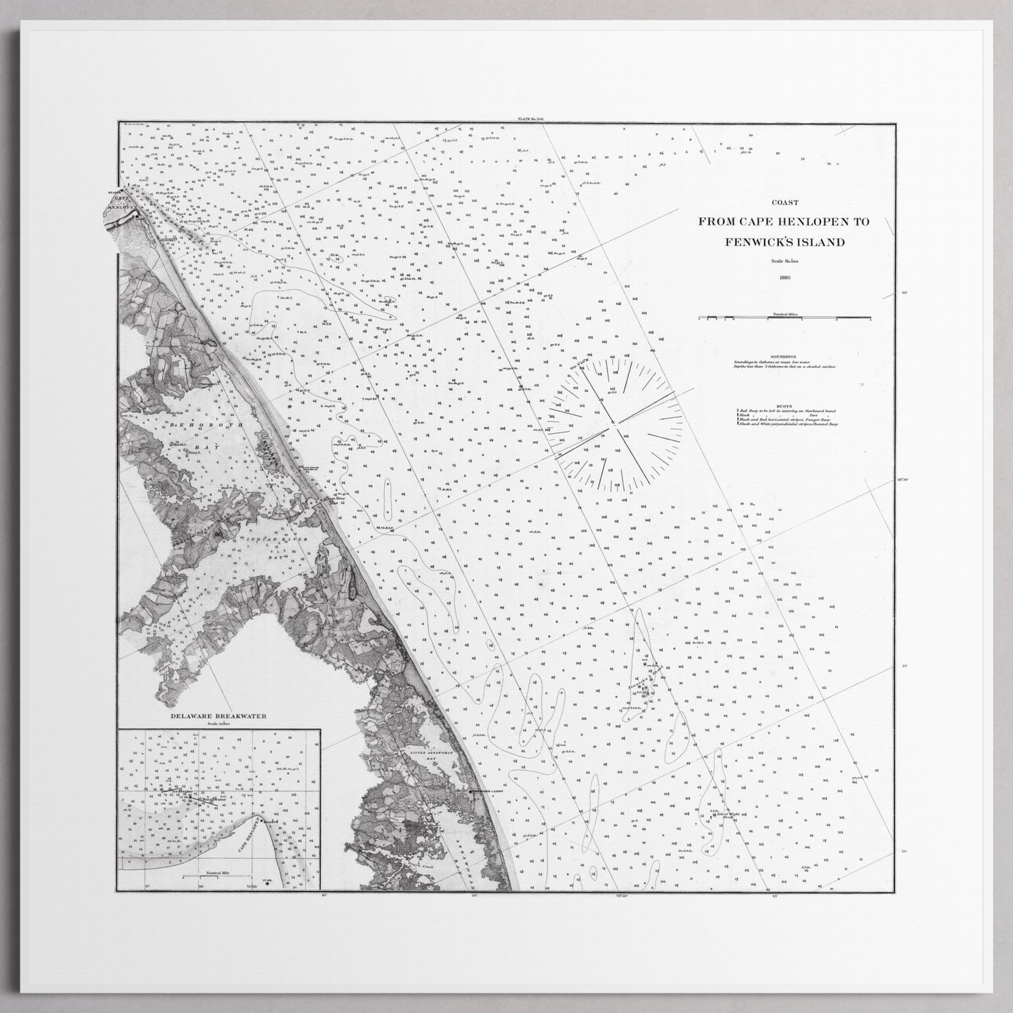 Cape Henlopen to Fenwicks Island 1880