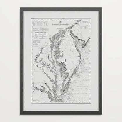 Delaware and Chesapeake Bays 1892 - undefined Print Only