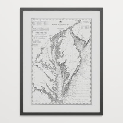Delaware and Chesapeake Bays 1892 - undefined Print Only