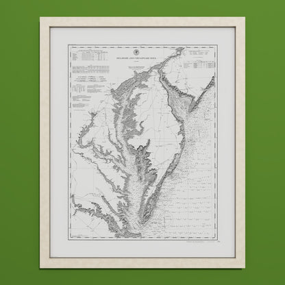 Delaware and Chesapeake Bays 1892 - undefined Print Only