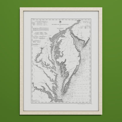 Delaware and Chesapeake Bays 1892 - undefined Print Only