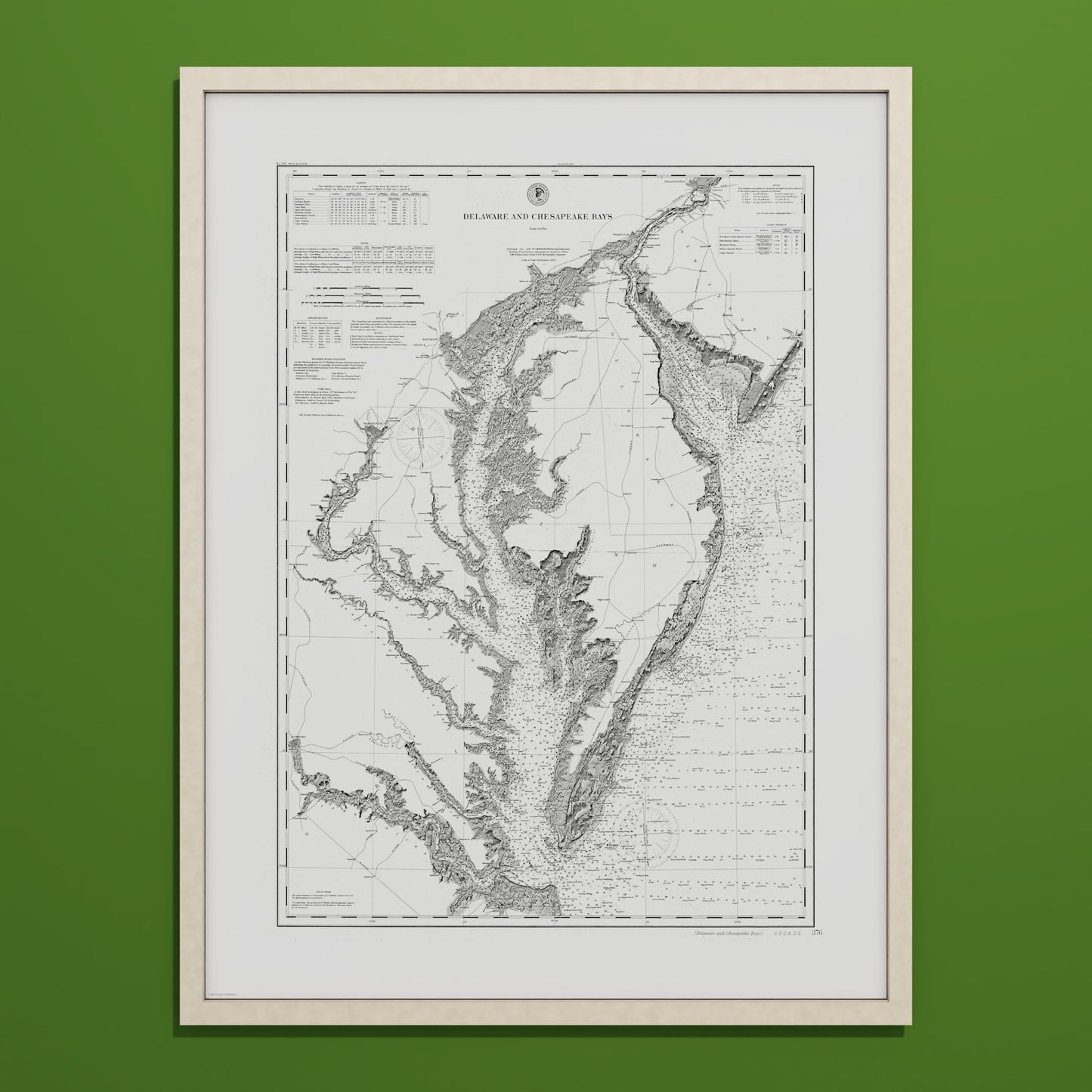 Delaware and Chesapeake Bays 1892 - undefined Print Only