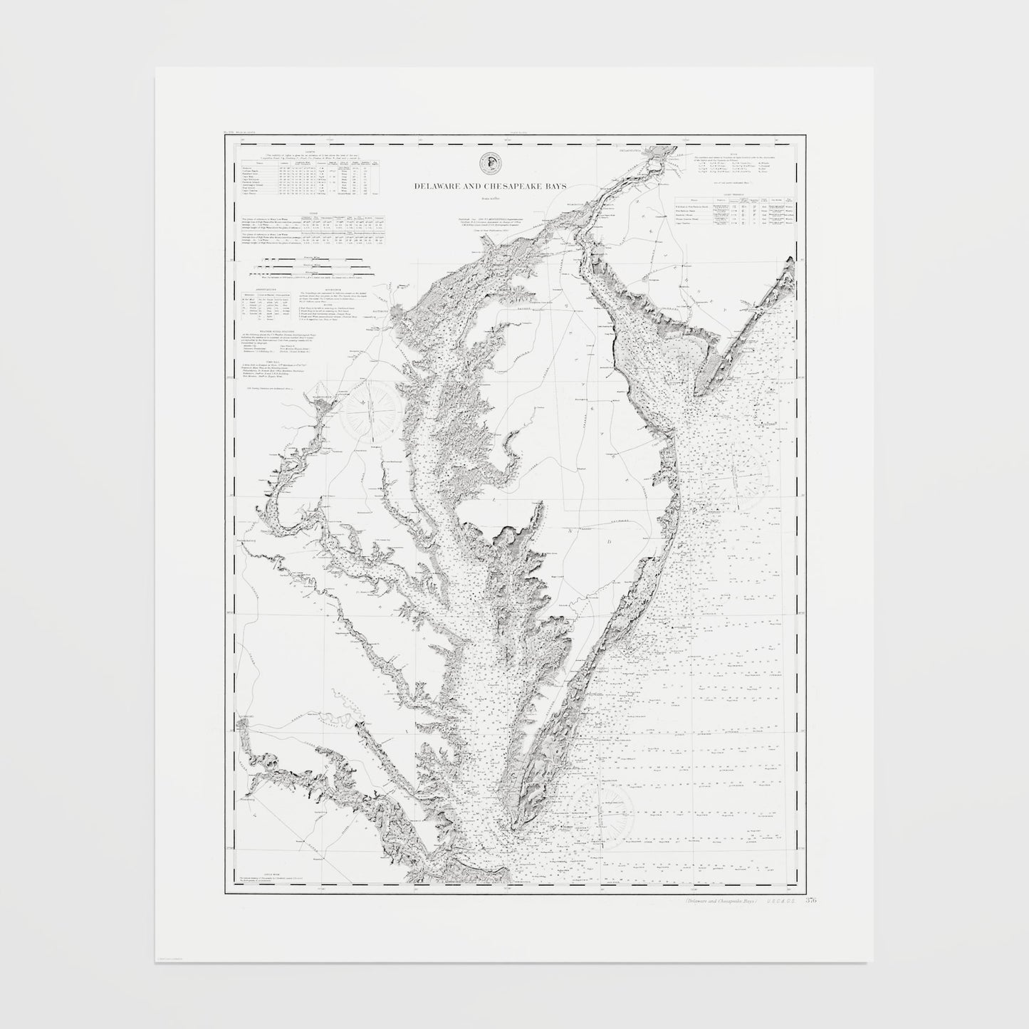 Delaware and Chesapeake Bays 1892 - undefined Print Only
