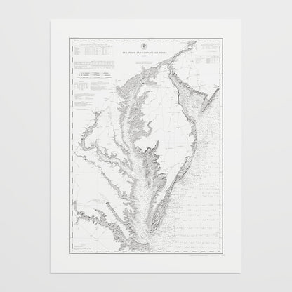 Delaware and Chesapeake Bays 1892 - undefined Print Only