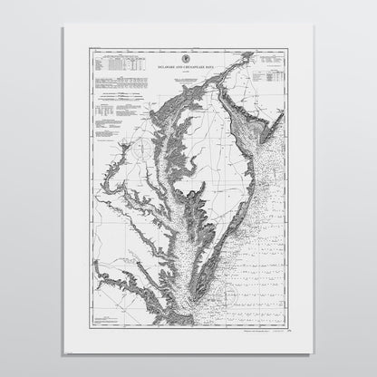 Delaware and Chesapeake Bays 1892 - M (45x60 cm / 18x24″) Print Only