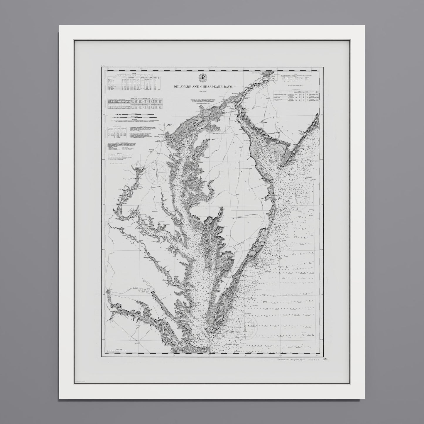 Delaware and Chesapeake Bays 1892 - undefined Print Only