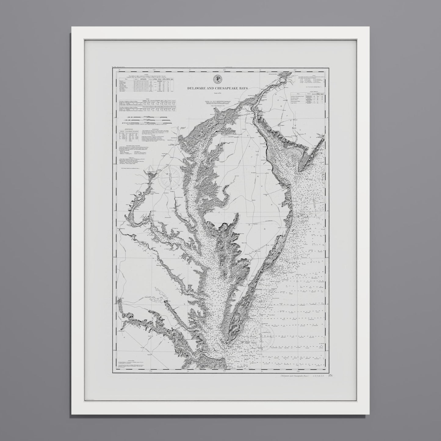 Delaware and Chesapeake Bays 1892 - undefined Print Only