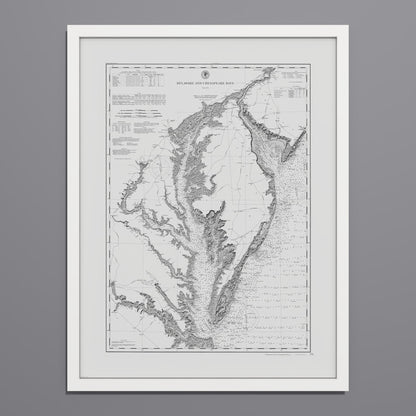 Delaware and Chesapeake Bays 1892 - undefined Print Only
