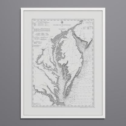 Delaware and Chesapeake Bays 1892 - undefined Print Only