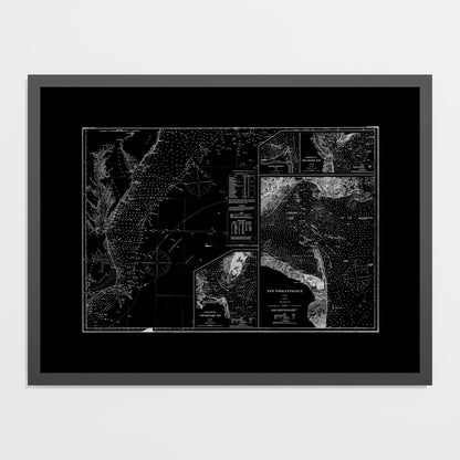Entrance to Chesapeake Bay Delaware Bay and New York 1875 - undefined Print Only