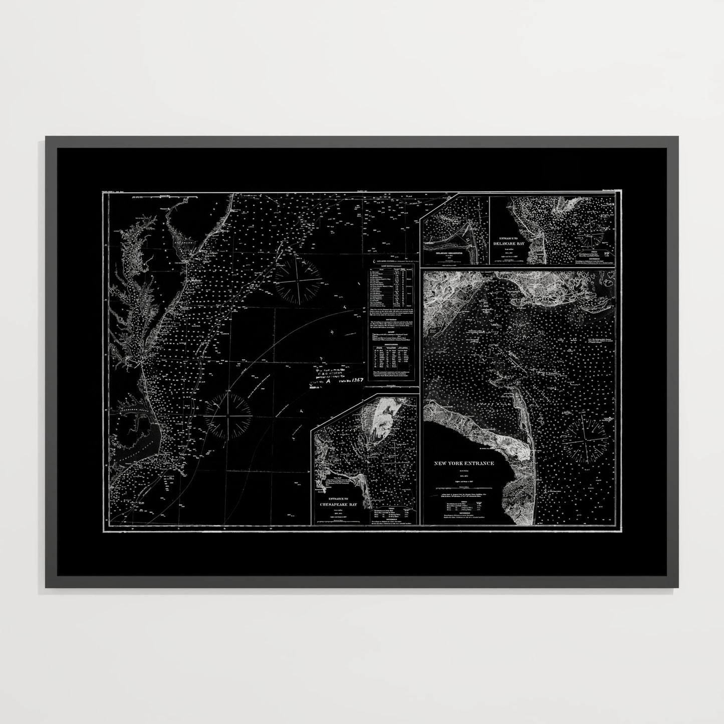 Entrance to Chesapeake Bay Delaware Bay and New York 1875 - undefined Print Only