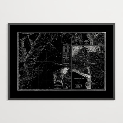 Entrance to Chesapeake Bay Delaware Bay and New York 1875 - undefined Print Only