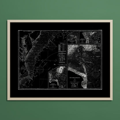 Entrance to Chesapeake Bay Delaware Bay and New York 1875 - undefined Print Only