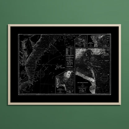 Entrance to Chesapeake Bay Delaware Bay and New York 1875 - undefined Print Only