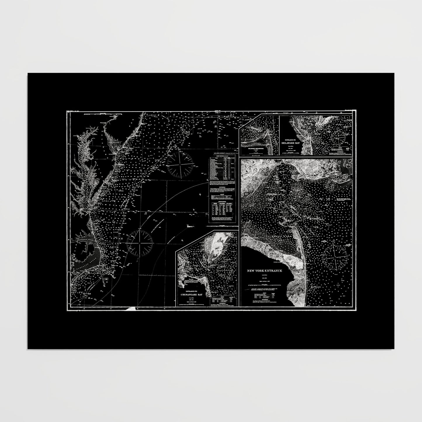 Entrance to Chesapeake Bay Delaware Bay and New York 1875 - undefined Print Only