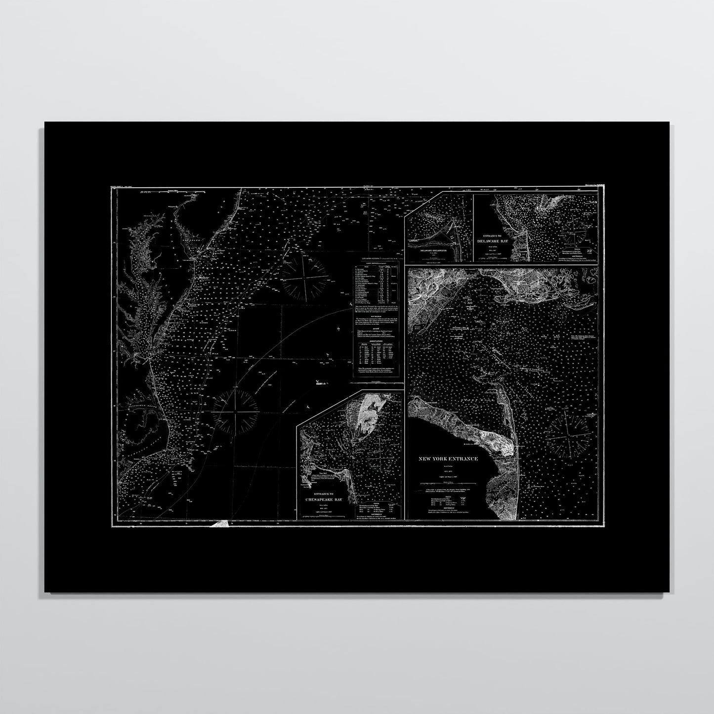 Entrance to Chesapeake Bay Delaware Bay and New York 1875 - M (45x60 cm / 18x24″) Print Only