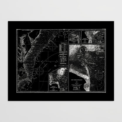 Entrance to Chesapeake Bay Delaware Bay and New York 1875 - undefined Print Only