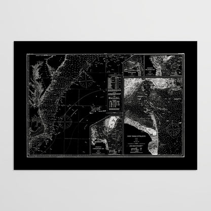 Entrance to Chesapeake Bay Delaware Bay and New York 1875 - undefined Print Only